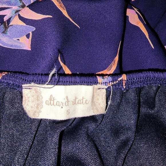 Altar'd State Mini Dress Off-Shoulder Floral Small Ruffle Lightweight Boho Chic - Picture 3 of 5